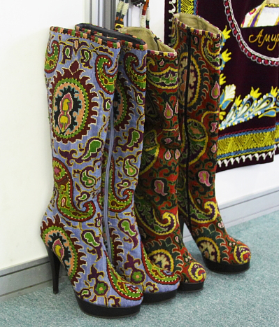 Traditional shoes of XX century in Uzbekistan